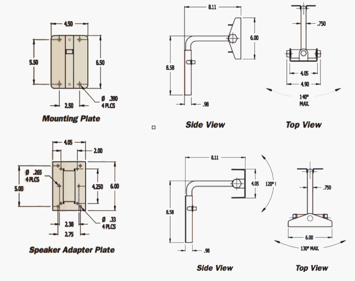 noho wallmount dimesions