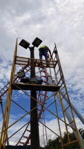 Costa Rica installation of speakers