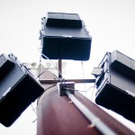 Technomad Berlin narrow dispersion loudspeakers installed throughout the stadium direct audio to specific areas