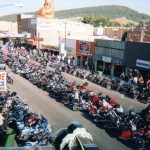 A rooftop view of the Sturgis Motorcycle Rally sturgis-rally-knuckle-saloon011