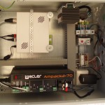 Watt & Volt installed a zoned audio system with protective cases for amplifiers and zoned MP3 players