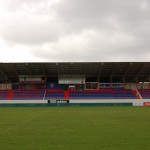 Nohos are installed inside on either side of the covered bleachers and face inward